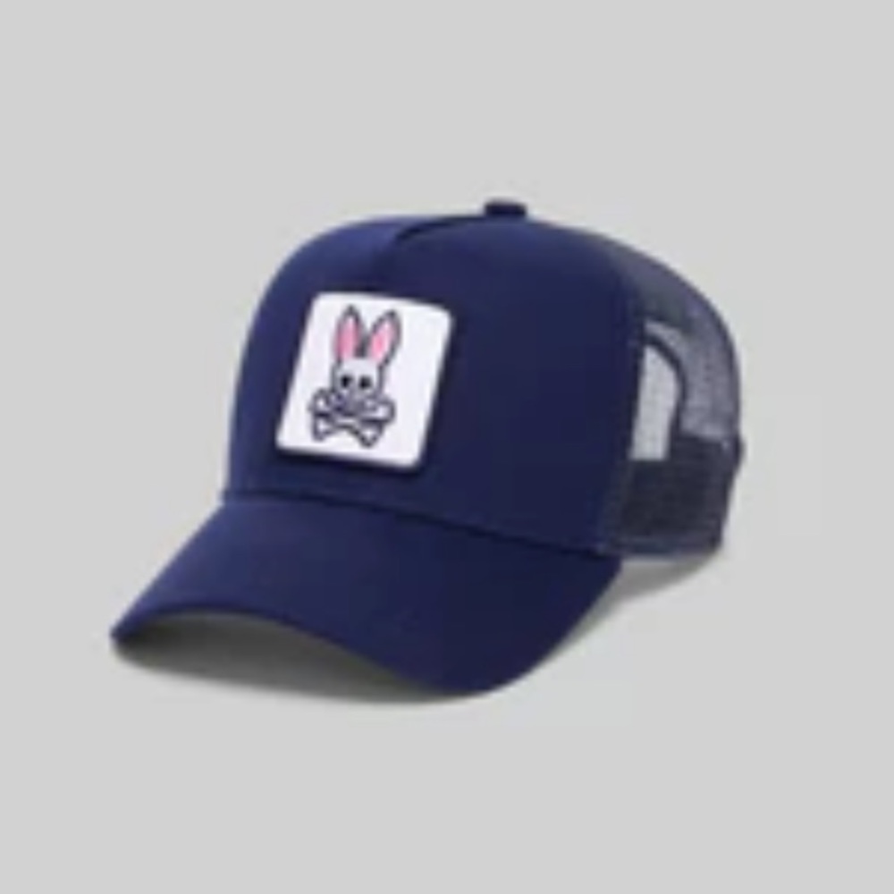 PSYCHO BUNNY MENS BOLD DAD TRUCKER CAP O/S BNWT